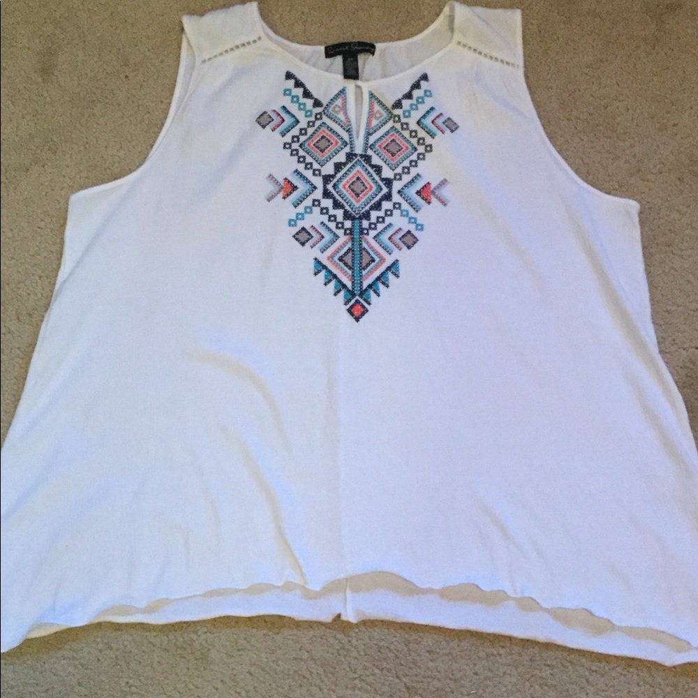 French Laundry gauze tank sleeveless shirt 2x